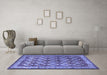 Machine Washable Persian Blue Traditional Rug in a Living Room, wshtr2248blu