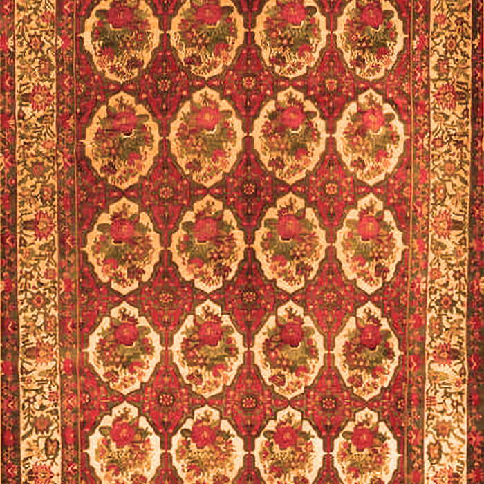 Serging Thickness of Machine Washable Persian Orange Traditional Area Rugs, wshtr2248org