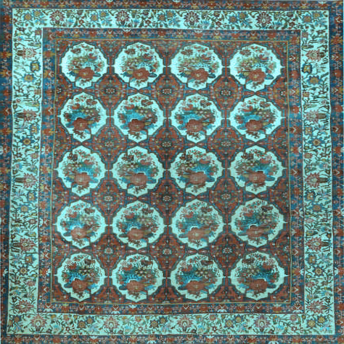 Square Persian Light Blue Traditional Rug, tr2248lblu