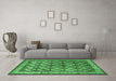 Machine Washable Persian Emerald Green Traditional Area Rugs in a Living Room,, wshtr2248emgrn