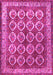 Machine Washable Persian Pink Traditional Rug, wshtr2248pnk