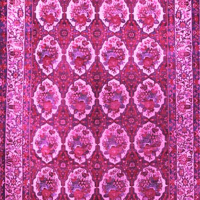 Machine Washable Persian Pink Traditional Rug, wshtr2248pnk