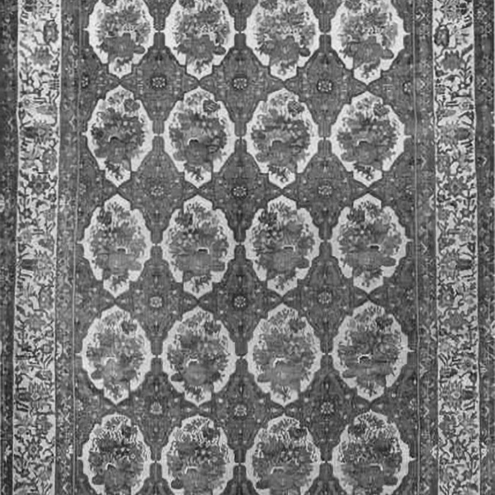 Serging Thickness of Machine Washable Persian Gray Traditional Rug, wshtr2248gry