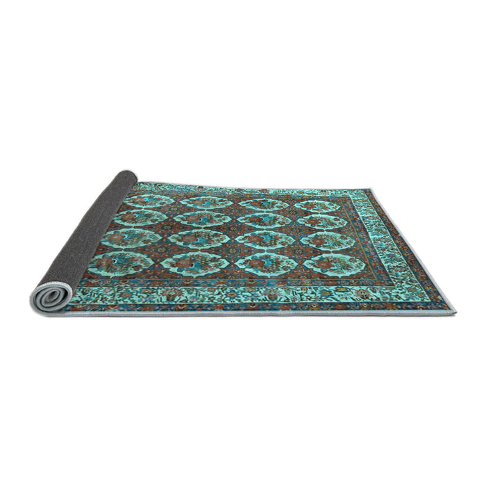 Sideview of Persian Light Blue Traditional Rug, tr2248lblu