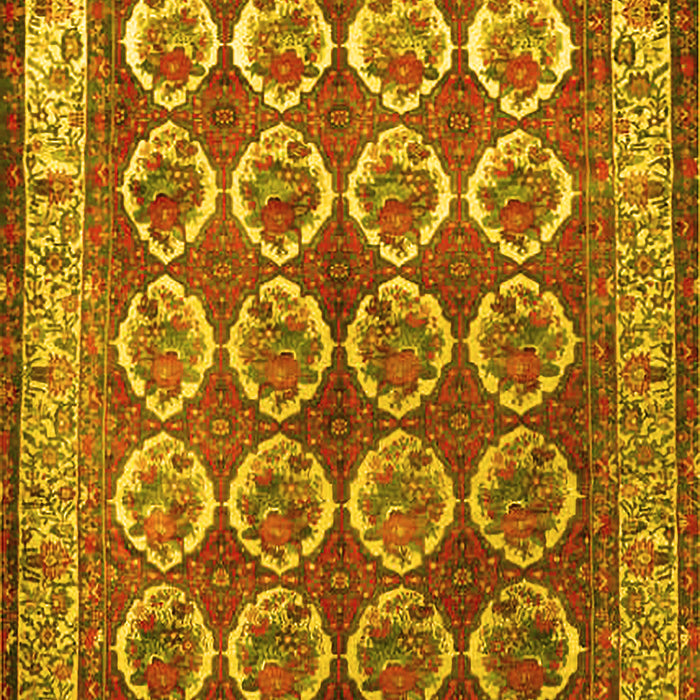 Machine Washable Persian Yellow Traditional Rug, wshtr2248yw