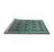 Sideview of Machine Washable Persian Light Blue Traditional Rug, wshtr2248lblu