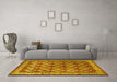 Machine Washable Persian Yellow Traditional Rug in a Living Room, wshtr2248yw