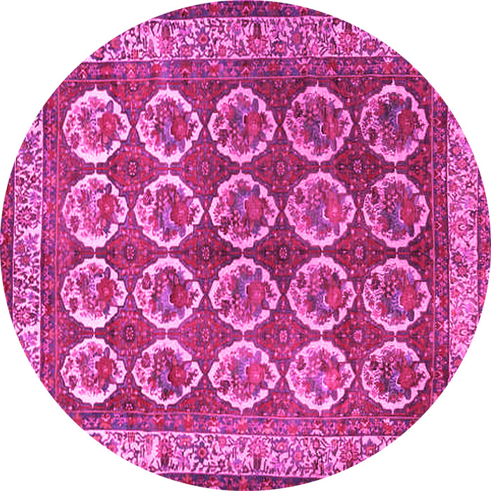 Round Persian Pink Traditional Rug, tr2248pnk