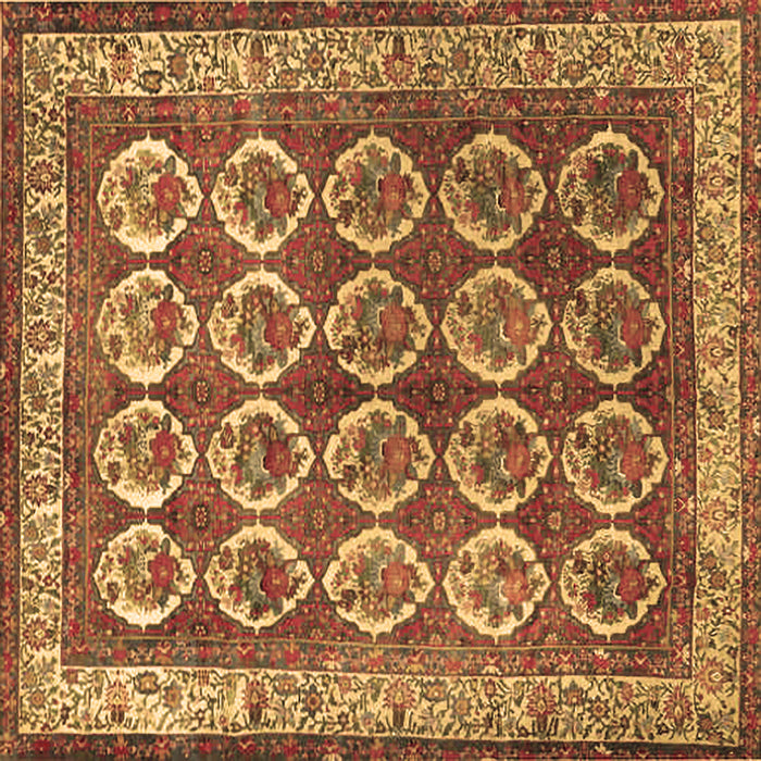 Square Persian Brown Traditional Rug, tr2248brn