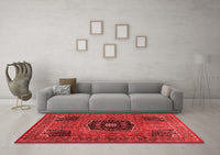 Machine Washable Persian Red Traditional Rug, wshtr2249red