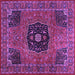Square Persian Purple Traditional Rug, tr2249pur