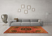 Machine Washable Persian Orange Traditional Area Rugs in a Living Room, wshtr2249org