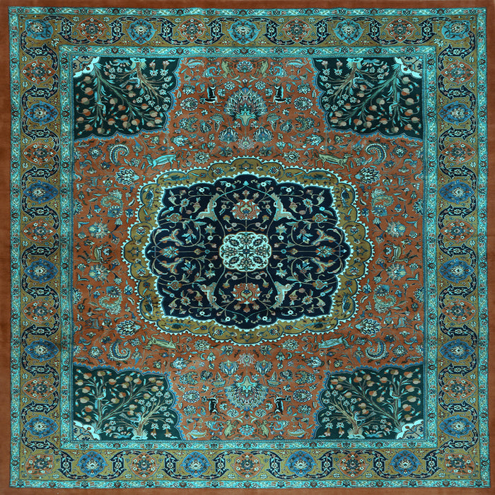 Square Persian Light Blue Traditional Rug, tr2249lblu
