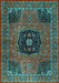 Machine Washable Persian Light Blue Traditional Rug, wshtr2249lblu