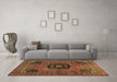 Machine Washable Persian Brown Traditional Rug in a Living Room,, wshtr2249brn