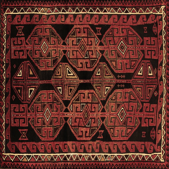 Square Persian Brown Traditional Rug, tr224brn