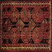 Square Persian Brown Traditional Rug, tr224brn