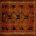 Square Persian Yellow Traditional Rug, tr224yw