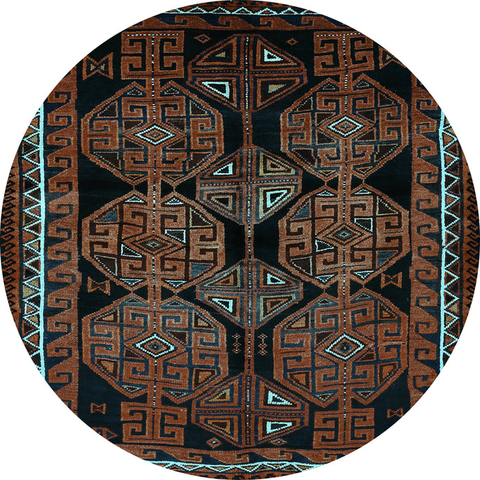 Round Persian Light Blue Traditional Rug, tr224lblu