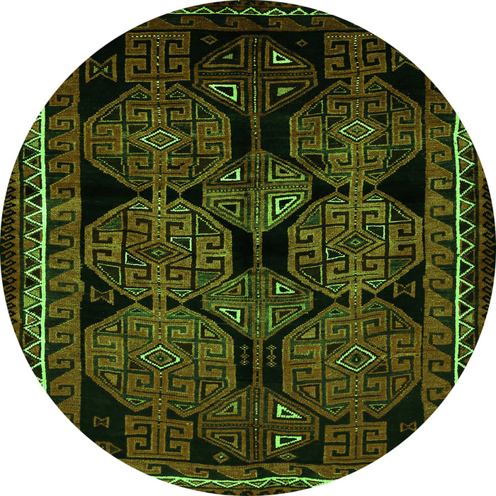 Square Persian Green Traditional Rug, tr224grn