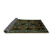 Sideview of Persian Turquoise Traditional Rug, tr224turq
