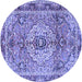 Round Persian Blue Traditional Rug, tr2250blu