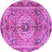 Round Persian Purple Traditional Rug, tr2250pur