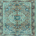 Square Persian Light Blue Traditional Rug, tr2250lblu