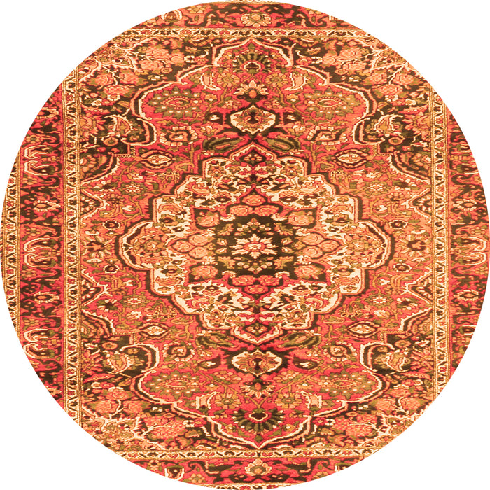 Square Persian Orange Traditional Rug, tr2250org