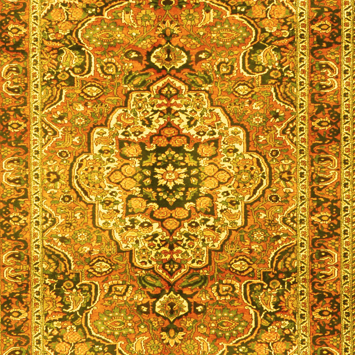Machine Washable Persian Yellow Traditional Rug, wshtr2250yw