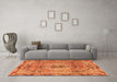 Machine Washable Persian Orange Traditional Area Rugs in a Living Room, wshtr2250org