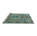 Sideview of Machine Washable Persian Light Blue Traditional Rug, wshtr2250lblu