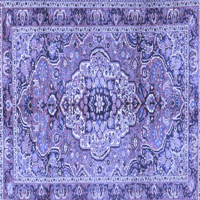 Square Machine Washable Persian Blue Traditional Rug, wshtr2250blu