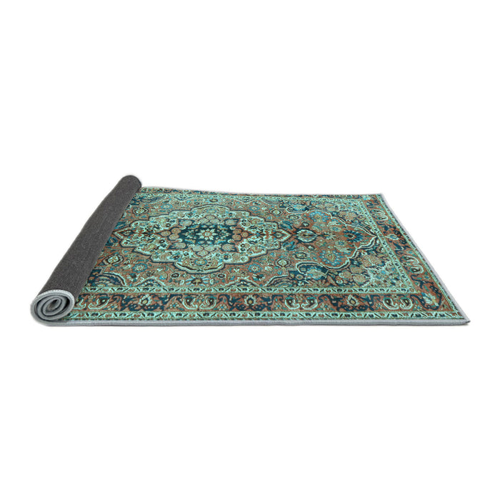 Sideview of Persian Light Blue Traditional Rug, tr2250lblu