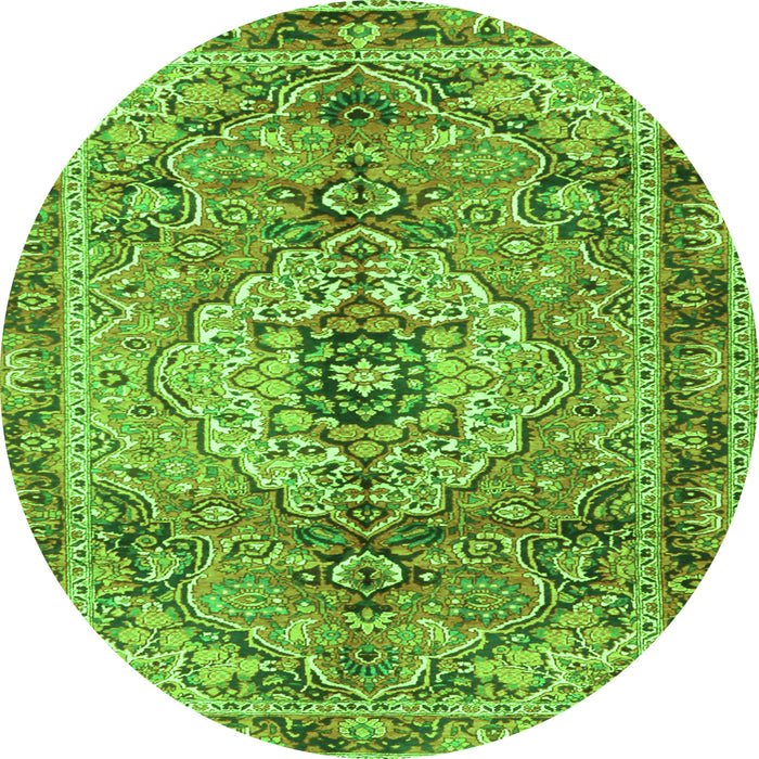 Machine Washable Persian Green Traditional Area Rugs, wshtr2250grn