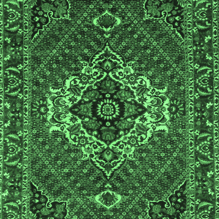 Machine Washable Persian Emerald Green Traditional Area Rugs, wshtr2251emgrn
