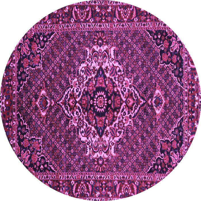 Round Persian Purple Traditional Rug, tr2251pur