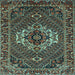 Square Persian Light Blue Traditional Rug, tr2251lblu
