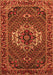 Serging Thickness of Machine Washable Persian Orange Traditional Area Rugs, wshtr2251org