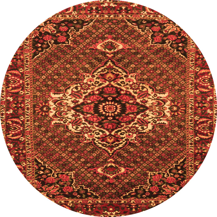 Machine Washable Persian Orange Traditional Area Rugs, wshtr2251org