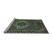 Sideview of Machine Washable Persian Light Blue Traditional Rug, wshtr2251lblu