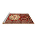 Sideview of Machine Washable Traditional Tomato Red Rug, wshtr2252