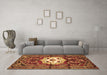 Machine Washable Persian Brown Traditional Rug in a Living Room,, wshtr2252brn