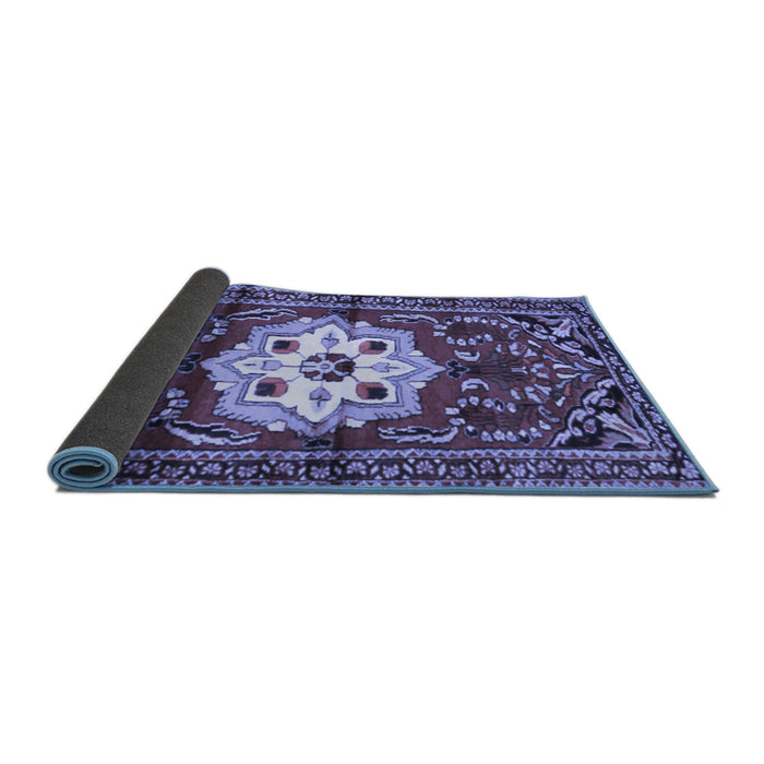 Sideview of Persian Blue Traditional Rug, tr2252blu