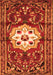 Serging Thickness of Machine Washable Persian Orange Traditional Area Rugs, wshtr2252org