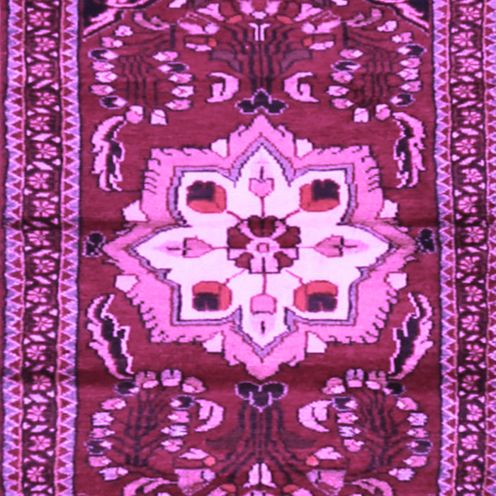 Machine Washable Persian Purple Traditional Area Rugs, wshtr2252pur