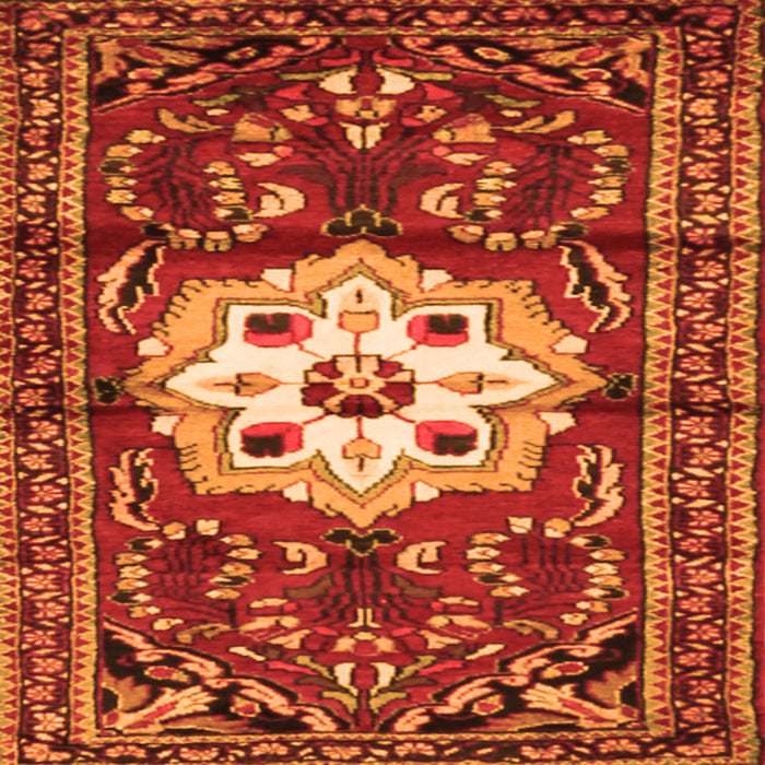 Serging Thickness of Persian Orange Traditional Rug, tr2252org