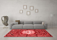 Machine Washable Persian Red Traditional Rug, wshtr2252red