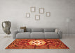 Machine Washable Persian Orange Traditional Area Rugs in a Living Room, wshtr2252org