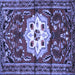 Square Persian Blue Traditional Rug, tr2252blu